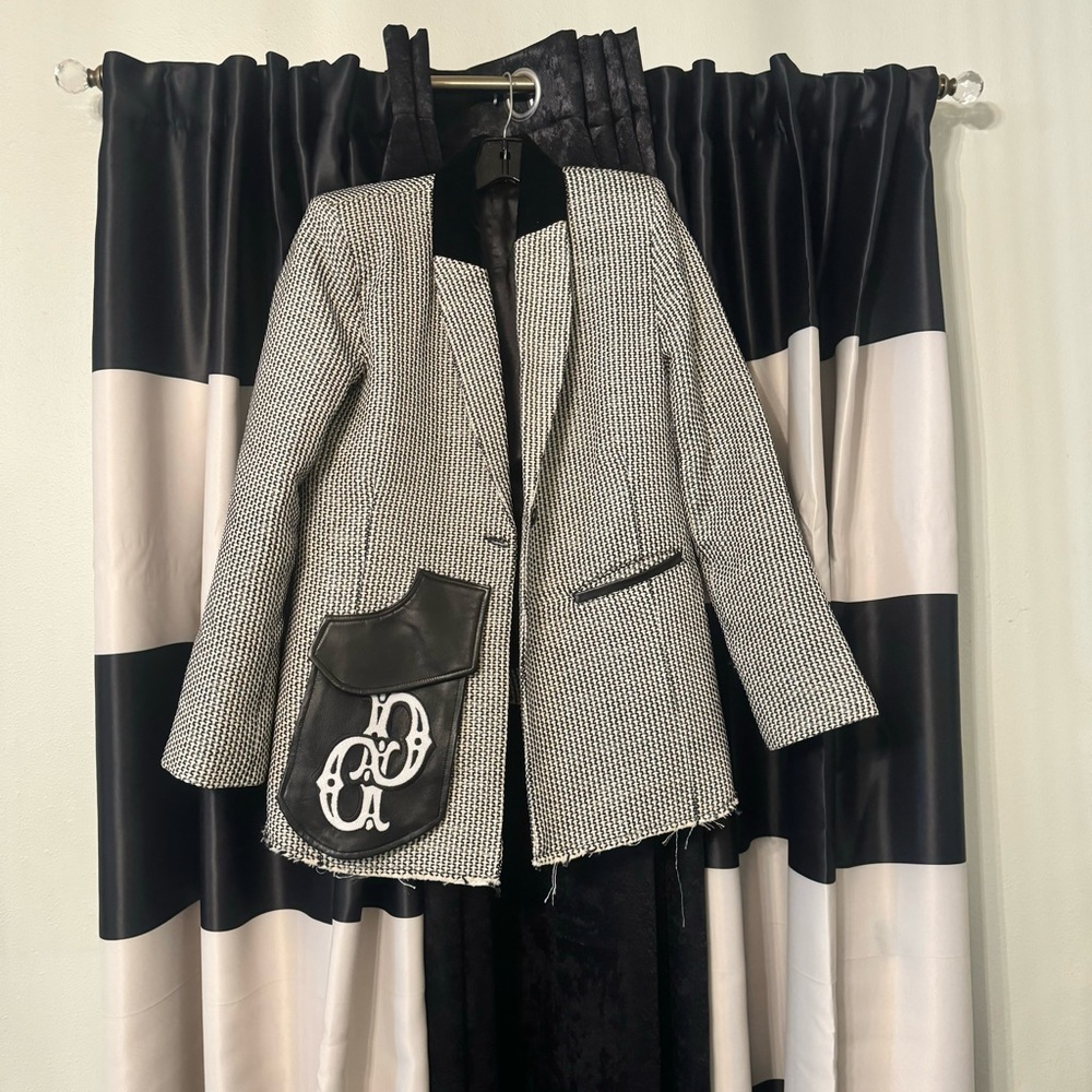 🚫SOLD🚫DYLANLEX DYLAN LEX BLAZER HOUNDSTOOTH M - Picture 6 of 11